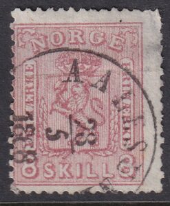Nk 15b, 8 skill 8 , 1867, stemplet AALESUND, Hk 400!