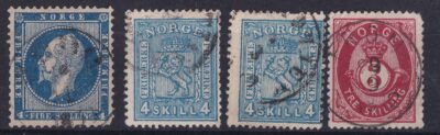 Lot(4) skillingsmerker, stpl.