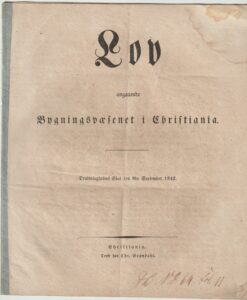 Gammel lov fra Kong Carl Johan 1842.