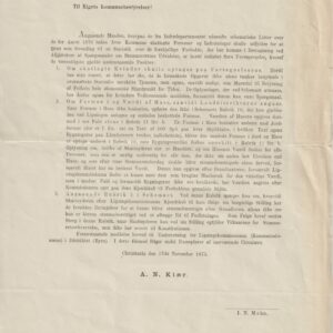 Skriv fra det statistiske kontor, Til Rigeets Kommunebestyrelser.