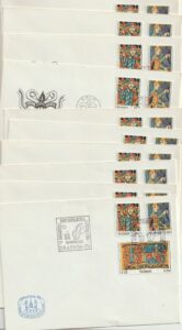FDC Baldisol teppe 1976. 13 stk.