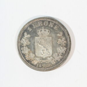 Oskar II 1-krone 1900 Est KV. 0/01 Lotnr. 8