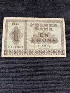 1 kr seddel fra 1948 K