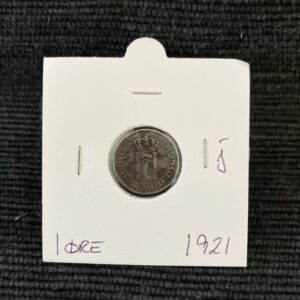 Litt sjelden 1 øre fra 1921 jern.
