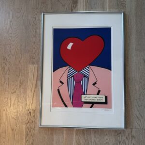 Signert og nummerert kunsttrykk av Petter Thoen – «He’s Got Something That Women Want» (50×70) Pris