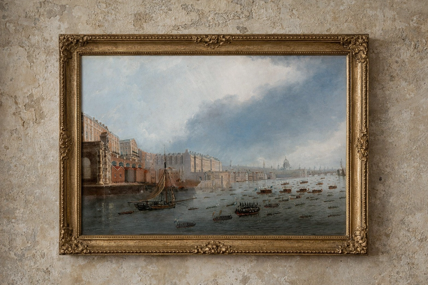 Et sjeldent øyenvitnemaleri av Lord Nelsons gravferdsprosesjon skapte stor interesse på auksjon i London. Verket, malt kort tid etter hendelsen, ble solgt for over 200 000 kroner og bekrefter Nelsons varige ikonstatus.