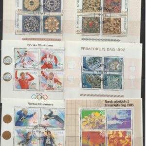 6 stk. Lux stemplet miniark