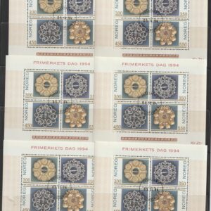 6 stk. Lux stemplet miniark