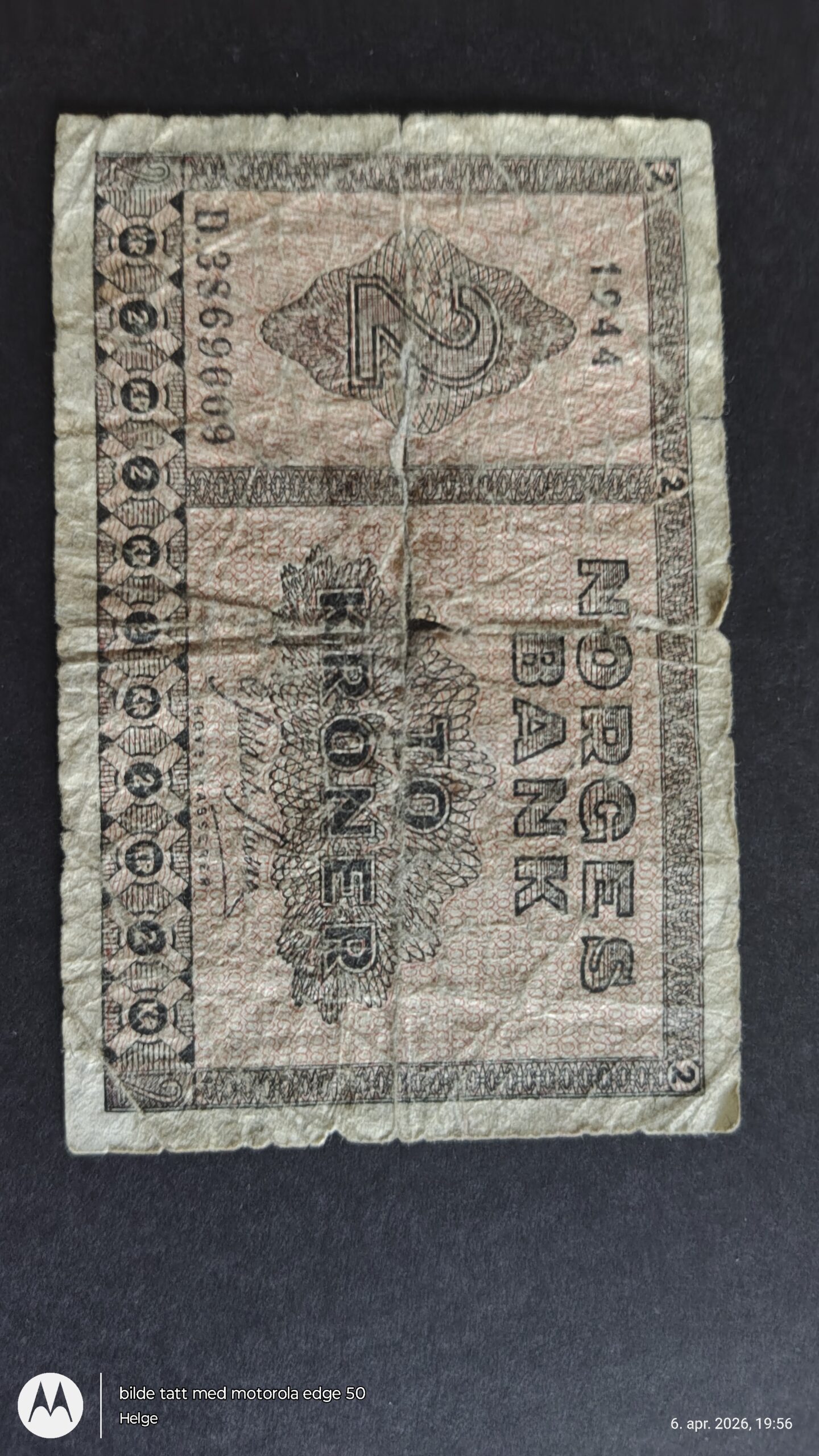 2 Kr seddel 1944 D