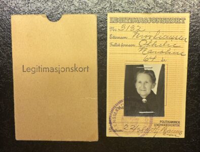 Legitimasjonskort fra 1941- med lokal tilknytning i Harstad