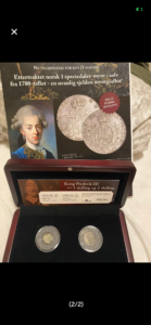 Kong Fredrik III 1649-1670 1 og 2 shilling