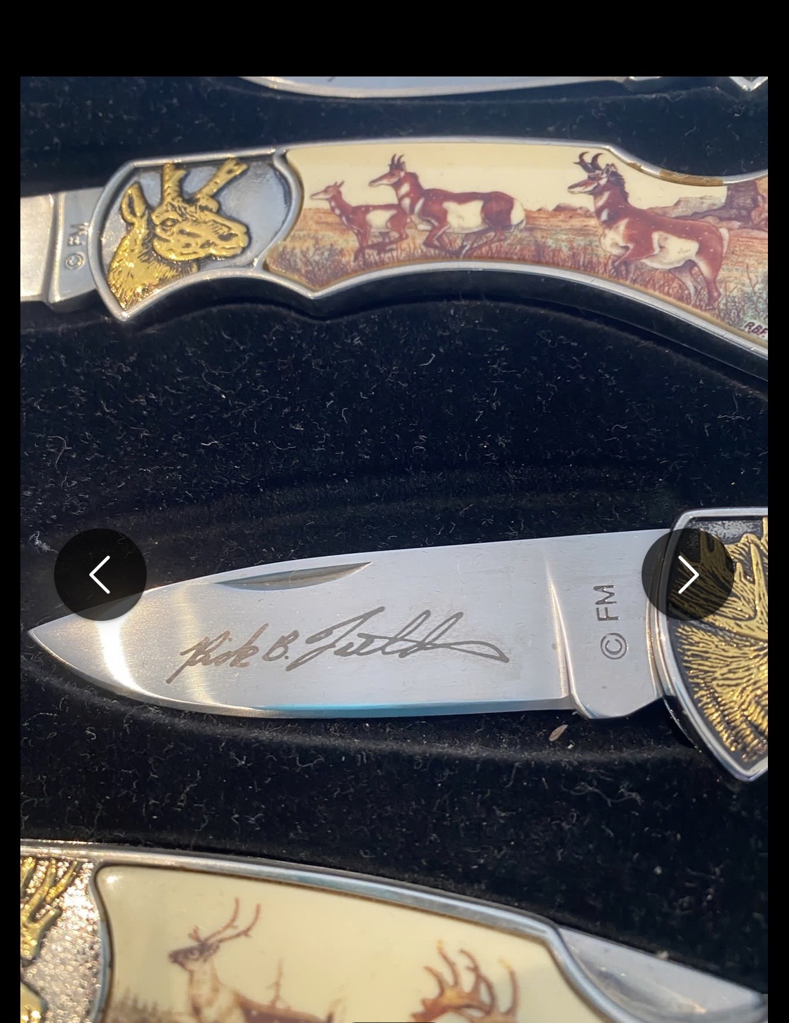 Rick Fields Signature Edition Folde Knivsett med 6 kniver år 1990