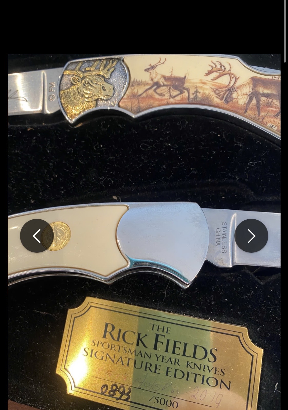 Rick Fields Signature Edition Folde Knivsett med 6 kniver år 1990