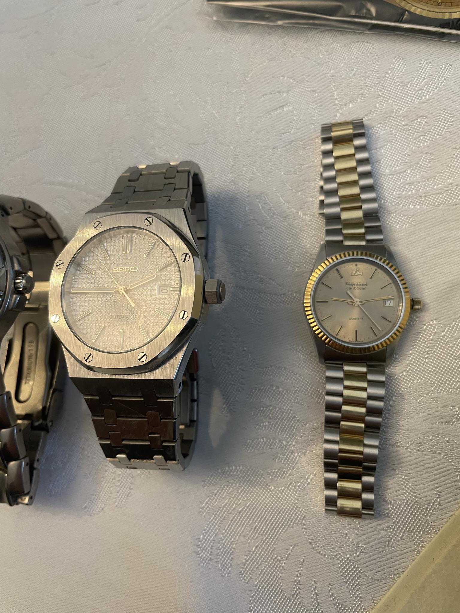 klokker selges samlet – Seiko Mod, Festina & Philip Watch – reparasjon/nytt batteri
