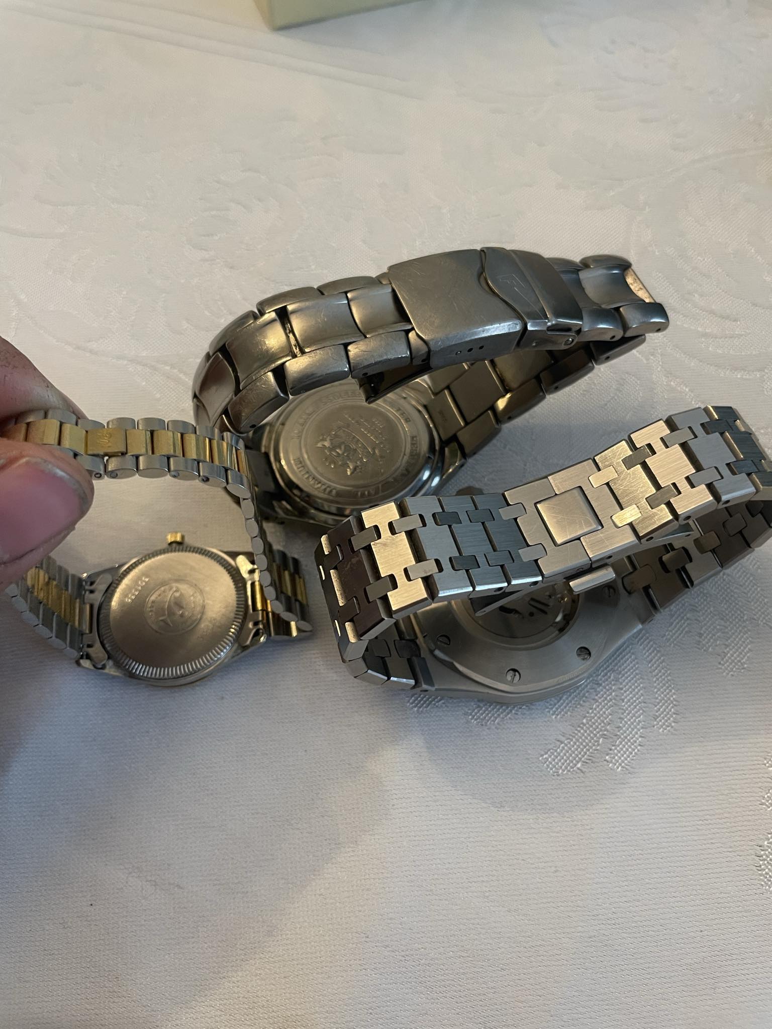 klokker selges samlet – Seiko Mod, Festina & Philip Watch – reparasjon/nytt batteri