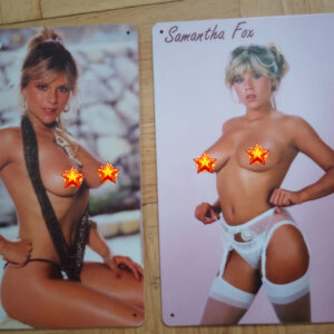 Samantha Fox-2 retro plåtskilt - 80- talls nostalgi
