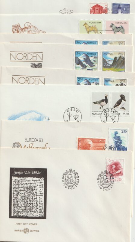 17 stk. 1983. flere like mangler olav 5 kr. for…