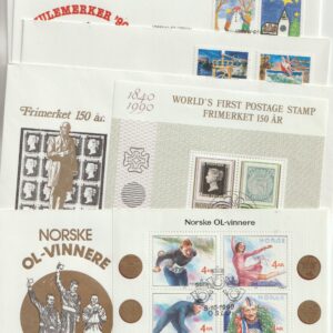 15 stk. fdc fra 1990 litt av hvert