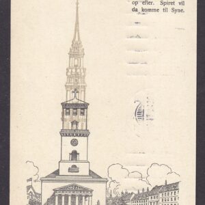 Frue Kirke uden Spir og med Spir - St. KJØBENHAVN 7.4.11
