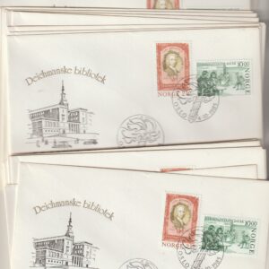 23 stk FDC Deichmanske bibliotek 1985