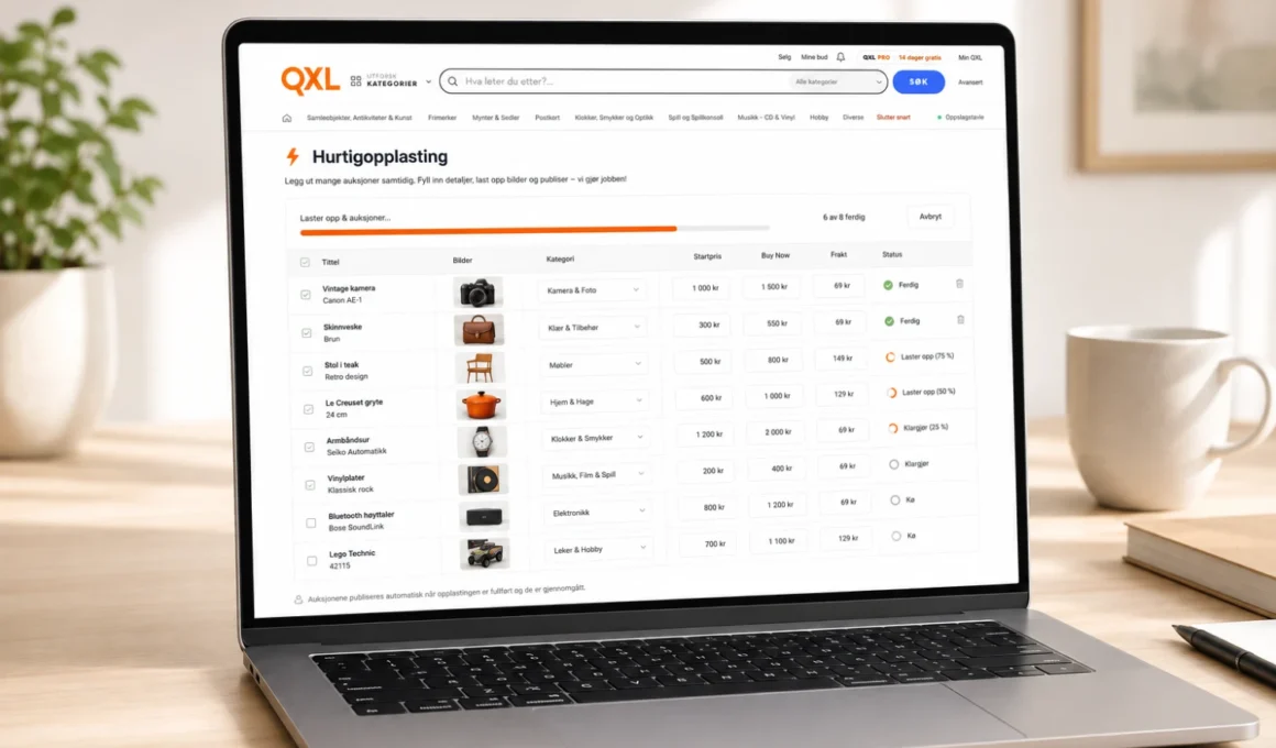 Vi har lansert en helt ny funksjon på QXL: Hurtigopplasting