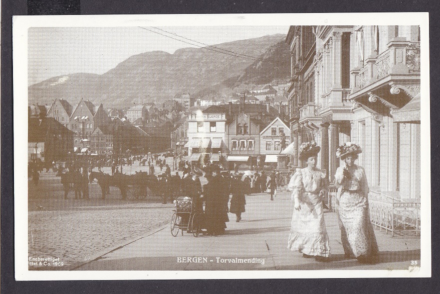 Bergen – Torvalmending – NYTRYKK – Postgått