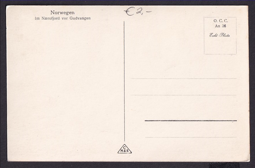 Im Nærofjord vor Gudvangen (CM&S 010) – Ubrukt