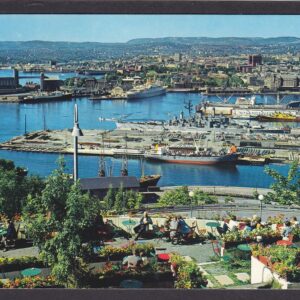 Oslo. Utsikt over byen fra Ekebergrestauranten (Aune F-3191-7) - Ubrukt