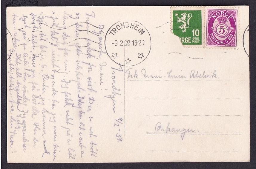 Trondheim (Mittet & Co. 0242) – St. TRONDHEIM 9 2.09