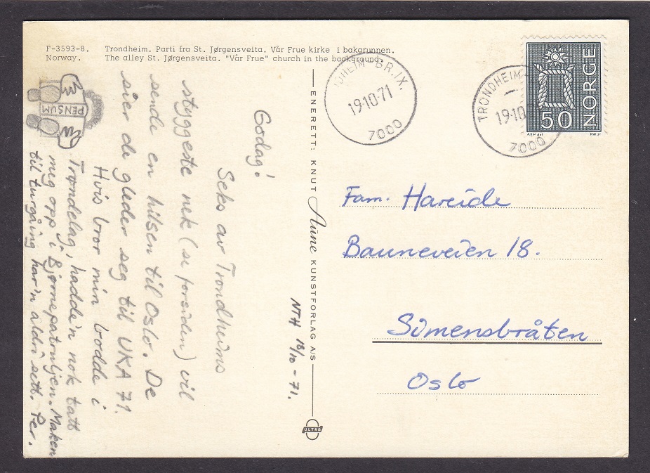 Trondheim. Parti fra St. Jørgensveita. (Aune F-3593-8) – Pg. 1971