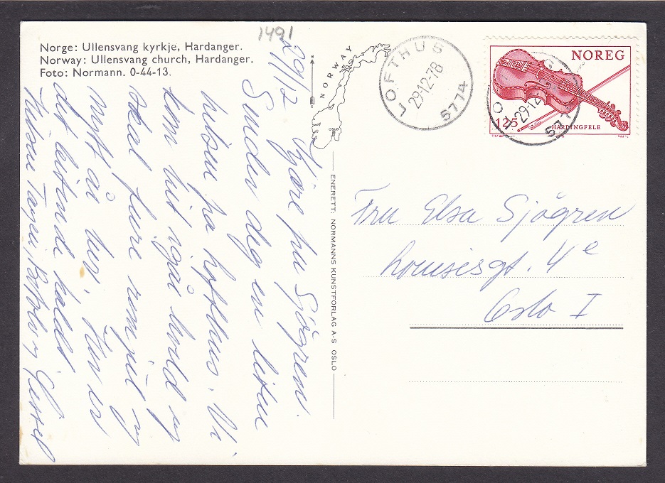 Ullensvang kyrkje, Hardanger (Normann 0-44-13) – Pg. 1978