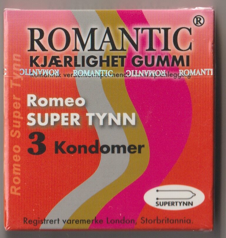 ROMANTIC kondomer. 3. stk. i pakken. 20.- pr. pakke + porto.